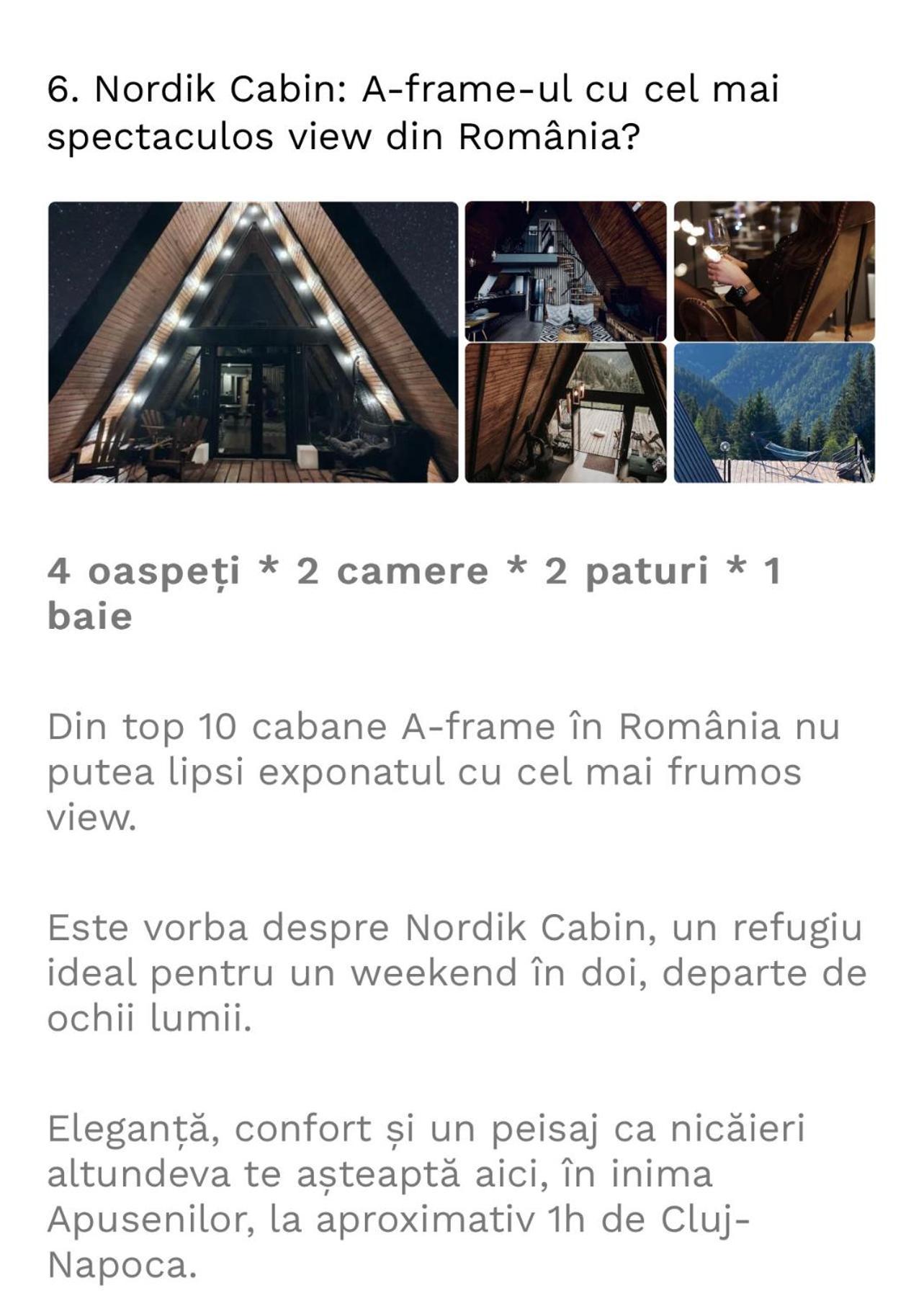 Nordik Cabin - Aframe With 2 Bedrooms Mărişel Esterno foto